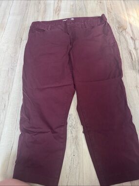 Old Navy Women's Wine Cropped Straight Pants